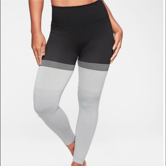 Athleta Intarsia high waist leggings M Colorblock GUC - Picture 8 of 11